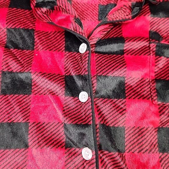 Ashford & Brooks Womens Fleece Long Sleeve Plaid Nightwear Pjs Pajama Set 2XL - Picture 5 of 11